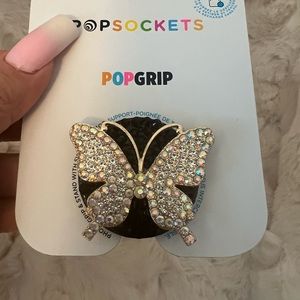 Butterfly rhinestone hand made popsocket